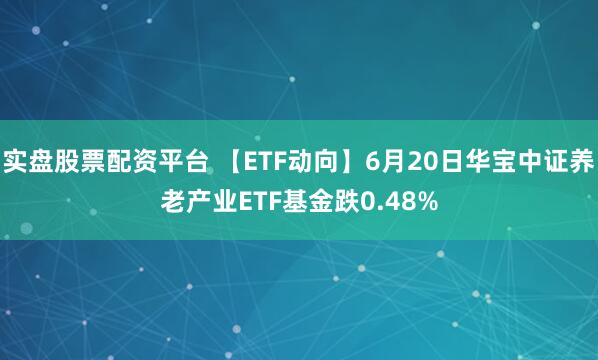 实盘股票配资平台 【ETF动向】6月20日华宝中证养老产业ETF基金跌0.48%
